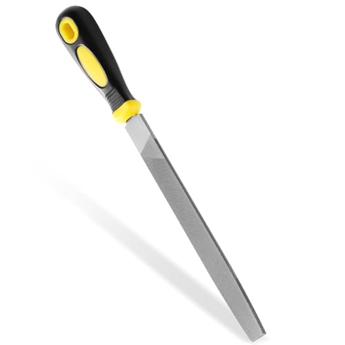 8 Inch Flat Hand Metal File,Durable Metal Files for Steel,Wood File - color: 1PCS 8Inch Flat Metal File(Black+Yellow)