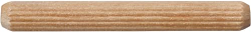 Wood Dowel Pins - Fluted - 1/4" Diameter (1/4" x 2", 100) - size: 1/4" x 2"