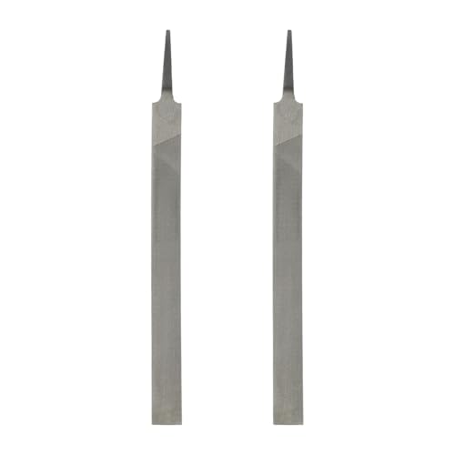 HARFINGTON 2pcs Flat Medium Cut File 12" Double Cut Teeth High Carbon Steel Hand Rasp File without Handle for Metal Wood Deburring Removing - size: 12", style: Medium