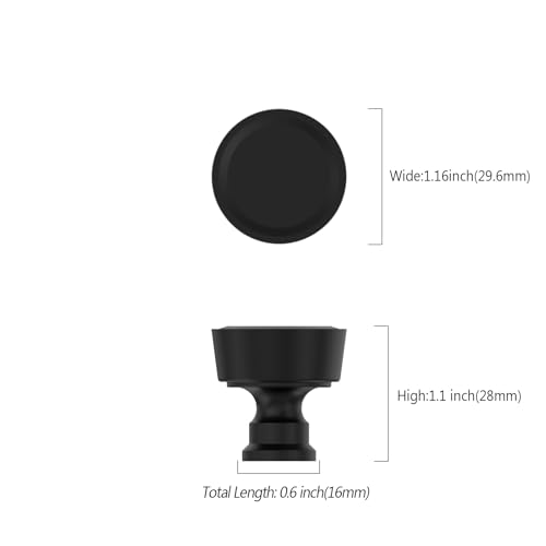 Asidrama Matte Black Kitchen Cabinet Knobs,10 Pack - color: Matte Black, size: Single Hole Knob