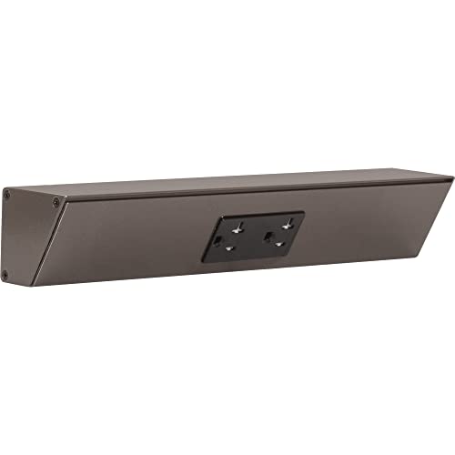 Task Lighting TR Series Angle Power Strip,12 inch, 1 Dual Receptacle, Bronze - color: Bronze, size: 12 Inch