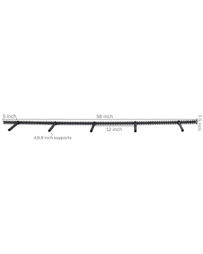 Floating Shelf Brackets - Sheppard Brackets - Easy Install - Heavy Duty (58 inch Build Kit) - size: 58 inch with Build Kit