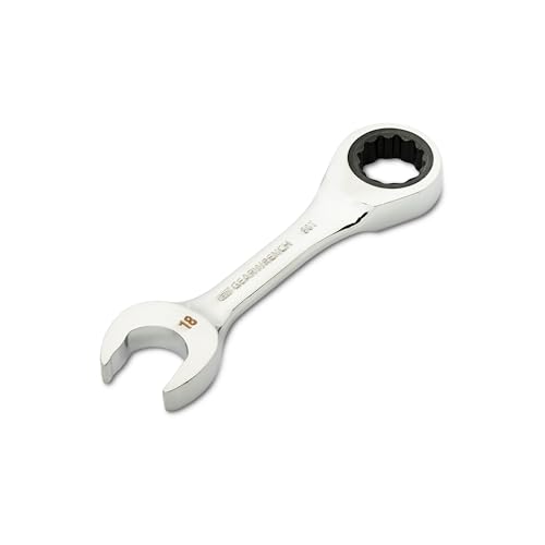 GEARWRENCH 18mm 90-Tooth 12 Point Stubby Combination Ratcheting Wrench | 86848 - style: 18mm