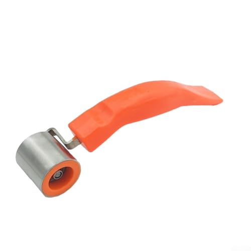 Steel Wallpaper Seam Roller Edge Pressure Tool Orange Ergonomic Handle Stainless Steel Roller for Vinyl Film
