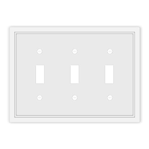 Triple Toggle Light Switch Cover Plate - size: 3 Gang Triple Toggle