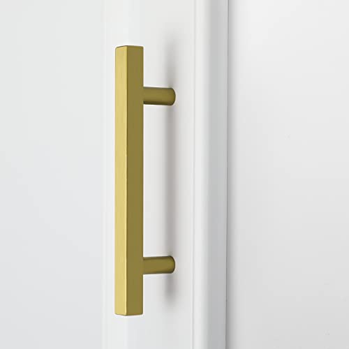 Goldenwarm 10 Pack 3-3/4 Inch Gold Cabinet Handles Brass Kitchen Pulls - color: Gold, size: 3-3/4 Inch Hole Center