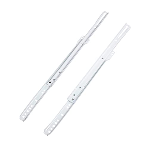 12 in. White Coated Steel Euro Bottom Mount Drawer Slides - size: 12 Inch