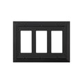 Classic Architecture Wall Plates,Light Switch covers, Electrical Outlet Covers, Duplex receptacle wall plates,Mid Size Bamboo Fiber Material Switch plates Matte Black (3 Gang Decorator 1PK) - style: 3 Gang Decorator 1PK