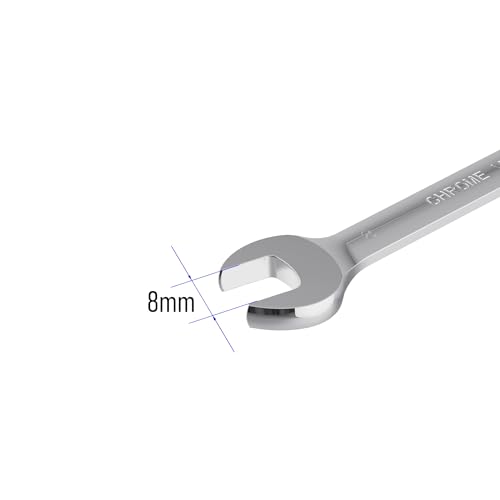 8mm(5/16") Flex-Head Ratcheting Combination Wrench, 8mm Metric - size: 8mm