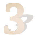 14 Inch Wooden Numbers 3, Unfinished Wood Numbers Cutout for DIY Crafts - color: 3, size: 14 Inch