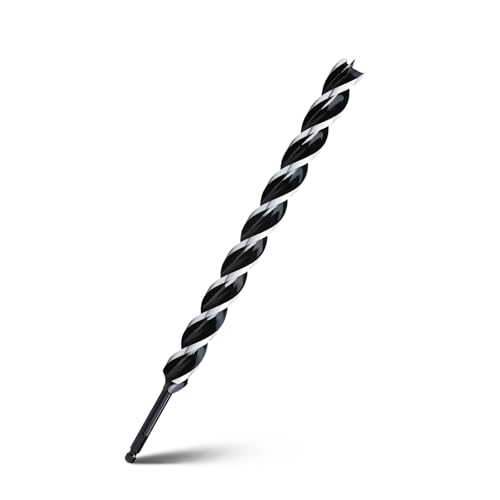 1-1/4" x 17" Auger Drill Bit for Wood,Hex Shank Tri Flute Drill Bit - size: 1-1/4"x17"