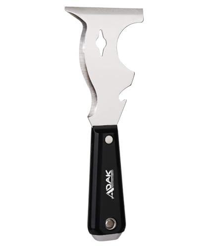 Adak 10-in-1 Paint Scraper and Painter’s Tool – Multi-Purpose Painter’s Knife, Putty & Spackle Scraper for Wood, Metal & Wall Repairs – Ideal for Painting, Cleaning & Finishing Jobs