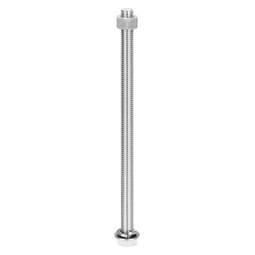 MECCANIXITY M12 x 210mm 304 Stainless Steel Hex Head Screws Bolts, Nuts, Flat & Lock Washers Assortment Kit, Fully Threaded, Bright Finish for Home, Electronic, Machine, 1 Sets - size: M12 x 210mm