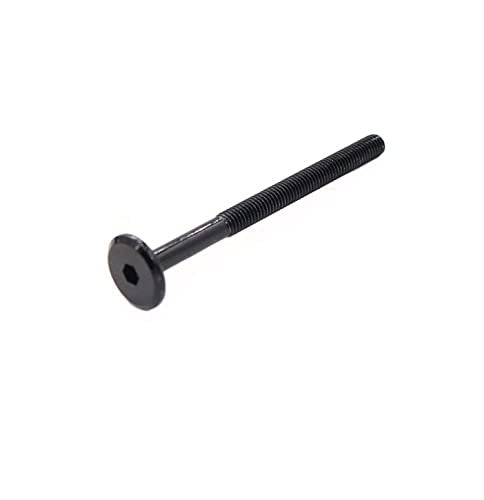 10 Pack 1/4"-20 x 100mm Joint Connector Bolts Screws, Hex Socket Head, Black, Half Thread, 4 Inches Long