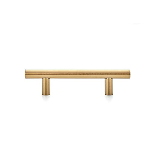 Ravinte Cabinet Handles,5" Length,3" Hole Center,Brushed Brass,30 Pack - color: Brushed Brass