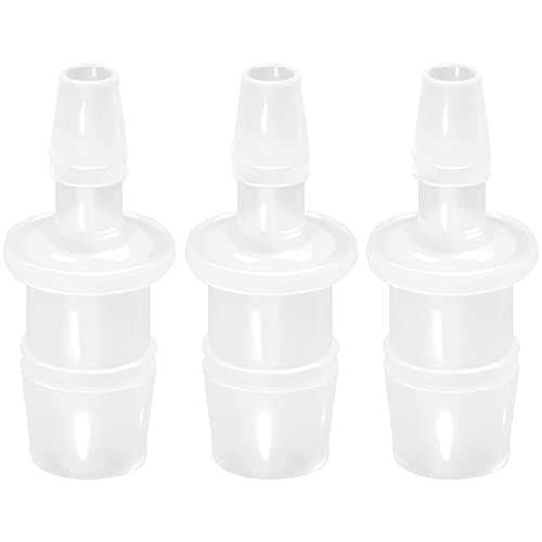 Plastic Hose Barb Reducer Pipe Fittings, 1/2" to 1/4" Hose ID Connectors Joint Splicer Mender Adapter Union Boat Water Air Aquarium O2 Fuel (Pack of 3) - size: 1/2" to 1/4"