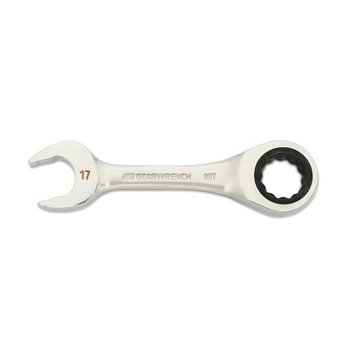 GEARWRENCH 17mm 90-Tooth 12 Point Stubby Combination Ratcheting Wrench | 86847 - style: 17mm