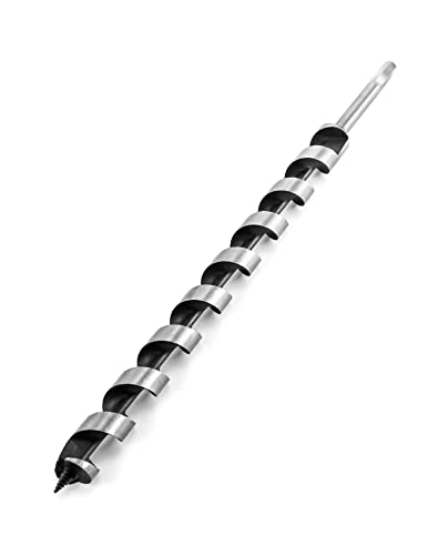 QWORK Auger Drill Bit for Wood, 7/8 Inch Diameter x 16 Inch Length, 3/8-Inch Hex Shank, Long Drill Bits - size: 7/8 x 16 inch
