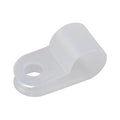 200Pcs White Nylon R-Type Cable Clamps, 1/4 Inch Wire Clips - size: 1/4 INCH 200PCS R-Type