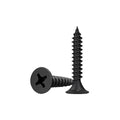 #6 x 1-1/4" Black Wood Screws 100pcs Flat Head Phillips Self Tapping Screws - color: Black, size: #6-1-1/4" - 100PCS