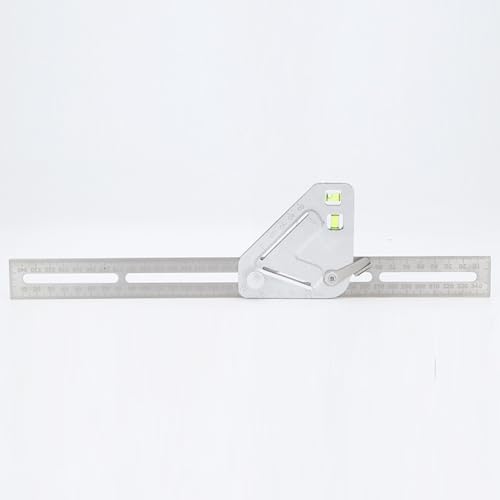 Uonlytech Combination Multifunctional Angle Ruler Carpenter Square Adjustable Right Angle Ruler 90 Degree Layout Tool for Woodworking Framing Machinist Measuring and Marking