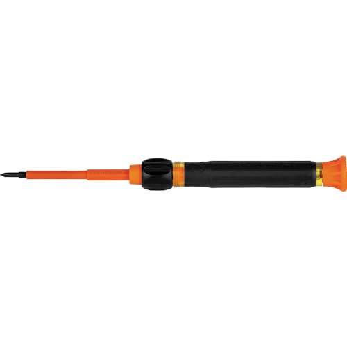 Klein Tools 32584INSR Precision 8-in-1 Screwdriver Set with Case, 1000V Rated Insulated Set with Phillips, Slotted and Tamperproof TORX Bits - style: 8-in-1 Precision