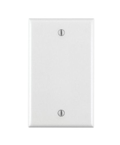 Leviton 88014 001-88014-WHT Single Gang White Blank Box Mounted Plastic Wallplate, 1-Pack - color: White, size: Pack of 1