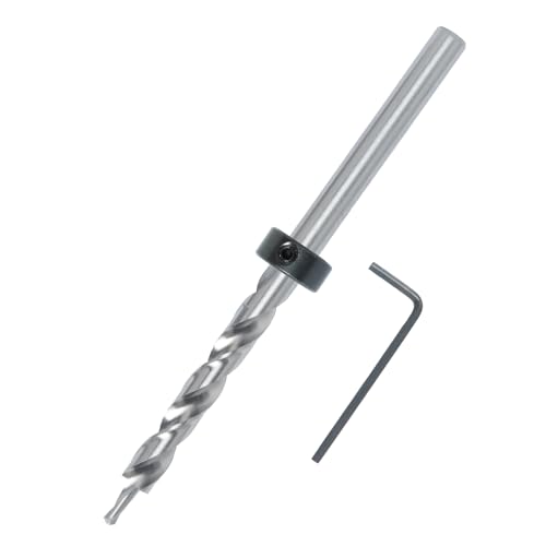 POWERTEC 3/8" Shank Pocket Hole Drill Bit with 6.5" Stop Collar for Pocket Hole Jig System for DIY Carpentry Projects and Easy to Use Joinery Pocket Screw Jig (71934) - style: 3/8" Step Drill Bit (3/8" Round Shank)