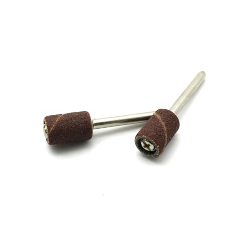 TEMO 100p 1/4" Grit 180 Medium Sand Drum w 2 Mandrel for Dremel Rotary Tool - size: 1/4" #180