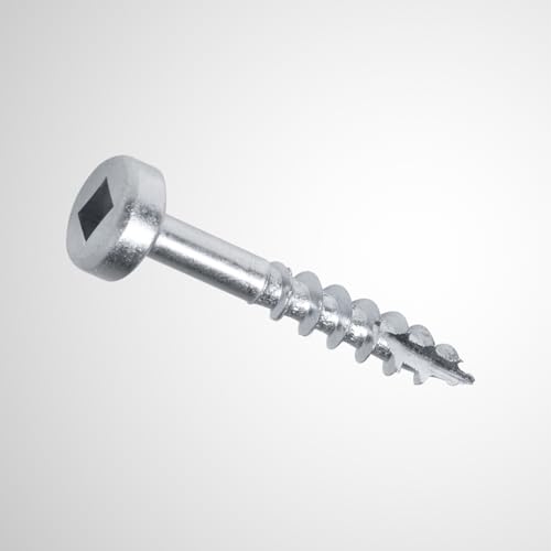 POWERTEC 200 PK Pocket Hole Screws, Pan-Head, #2 Square Drive, 1" Coarse Thread for Pocket Hole Jig, Drawer & Picture Frame (72261) - style: 200PK 1" CoarsePan-Head Screws