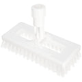 SPARTA 3638831EC05 Polyester Rectangle Scrub Brush, Floor Brush, Cleaning Brush With Swivel Head For Cleaning, 8 Inches, White - color: White