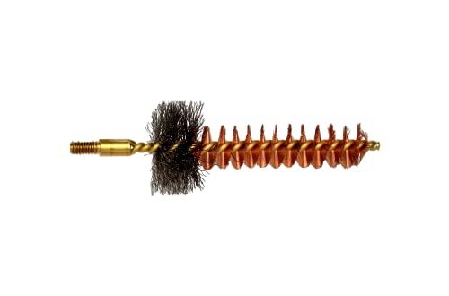 Pro-Shot Products Chamber Brushes: Bronze/Nylon/Stainless, Brass Core, Dual-Diameter & Standard Designs, Star/Locking Lug Recess Compatible, Solvent-Safe, Made in USA - size: 6.8mm (Military)