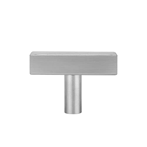 Ravinte Square Cabinet Knobs, 15 Pack 2" Cabint Handles, Brushed Nickel - color: Brushed Nickel, size: 2 inch single hole