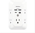 Addtam 5-Outlet Extender Surge Protector, Multi Plug Wall Outlet with 4 USB Wall Charger(PD 30W), Outlet Splitter Power Strip for Home Office Dorm Room Essentials, Plug Extension Outlet 1800J - size: 2c2a Pd 30w