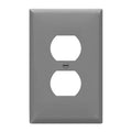 ENERLITES Mid-Size Duplex Outlet Covers Wall Plate, 1 Pack, Gray - color: Gray, size: Mid-Size