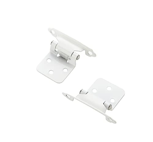 Ravinte White Cabinet Hinges, 1/2 Inch Overlay, 60 Pack (30 Pairs) - color: White