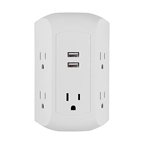 GE 5-Outlet 2-USB Surge Protector Outlet Adapter, 560 Joules - style: 5 Outlet | USB