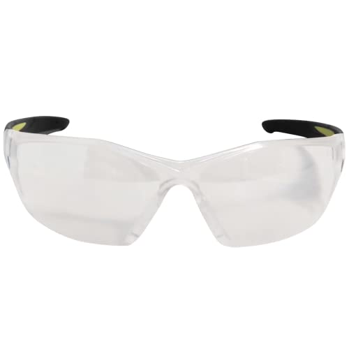 Edge SD111-G2 Delano G2 Wrap-Around Safety Glasses, Anti-Scratch, Non-Slip, UV 400, Military Grade, ANSI/ISEA & MCEPS Compliant, 5.04" Wide, Black Frame / Clear Lens - color: Clear