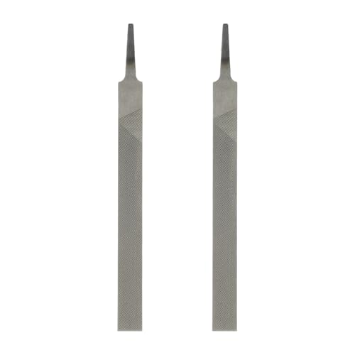HARFINGTON 2pcs Flat Coarse Cut File 8" Double Cut Teeth High Carbon Steel Hand Rasp File without Handle for Metal Wood Deburring Removing - size: 8", style: Coarse