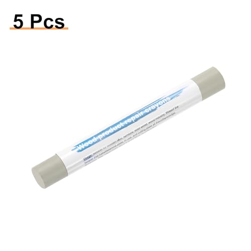 HARFINGTON 5pcs Wood Filler Sticks Wooden Wax Touch Up Furniture Repair Crayons for Scratch Hole Wood, Heavy Linen - color: Heavy Linen