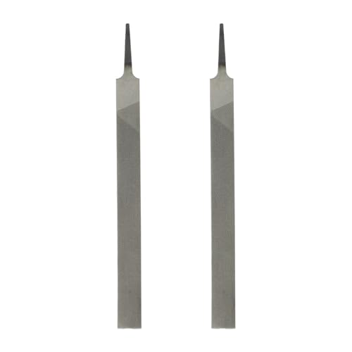 HARFINGTON 2pcs Flat Medium Cut File 10" Double Cut Teeth High Carbon Steel Hand Rasp File without Handle for Metal Wood Deburring Removing - size: 10", style: Medium