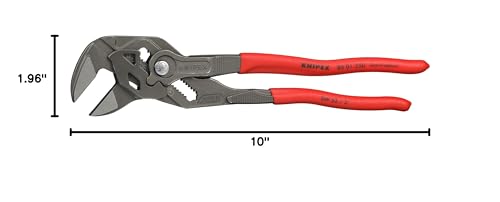 KNIPEX Tools - Pliers Wrench, Black Finish (8601250), 10-Inch - size: 10-Inch, style: Wrench, Black Finish