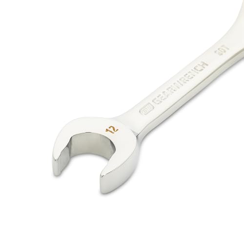 GEARWRENCH 12mm 90-Tooth 12 Point Stubby Combination Ratcheting Wrench | 86842 - style: 12mm