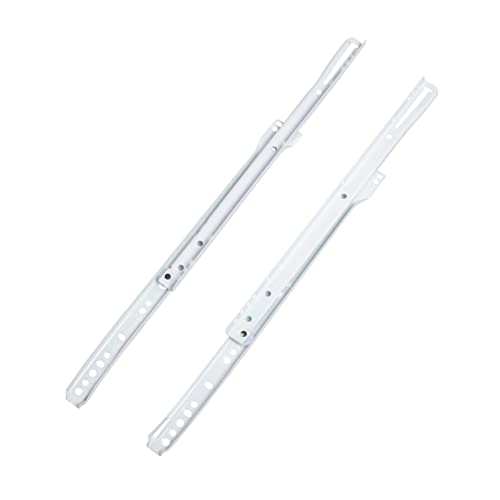 10 in. White Coated Steel Euro Bottom Mount Drawer Slides - size: 10 in