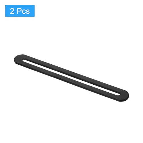 uxcell 2Pcs Adjustable Flat Mending Plate Support with Slot, 6.1 x 0.75 Inch Stainless Steel Slotted Straight Brace Brackets for Wooden Furniture, Black - size: 6.1 x 0.75 Inch