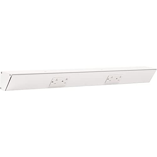 Task Lighting TR Series Angle Power Strip, 24 inch, 2 Dual Receptacles, White - color: White, size: 24 Inch
