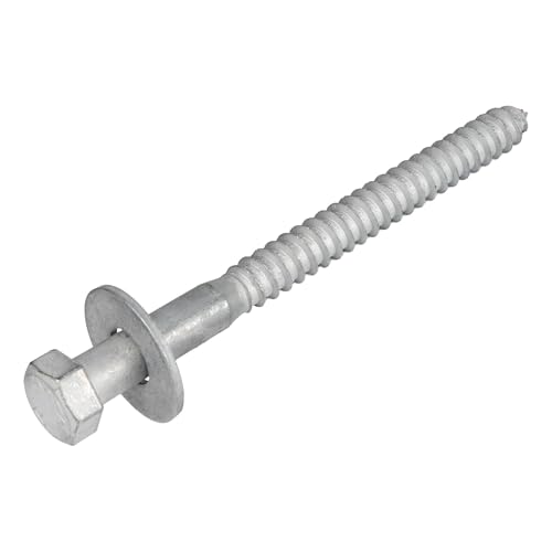 3/8 x 4-1/2 (50 Pack) Lag Screw Kit, 50 Screws and 50 washers, Hot Dip Galvanized, Meets ASME B18.2.1 Industrial/Commercial Grade by Makers Bolt - size: 3/8 x 4-1/2