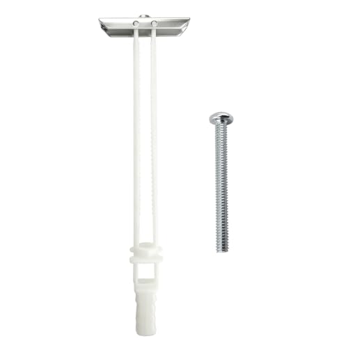 Heavy Duty Drywall Anchor Bolts Kit – 1/4"-20 with Included Bolts, Holds 270lbs Each in 1/2" Drywall, Ideal for TV Mounting & Shelves, Hollow Wall Anchors, 12 Packs