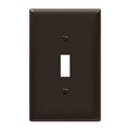 ENERLITES Mid-Size Toggle Light Switch Wall Plate Cover, 1 Pack, Brown - color: Brown, size: Mid-Size