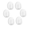 lightstar 6 Pcs Adhesive Plastic Hooks - Small Wall Hooks for Hanging, Drill-Free, Seamless - Kitchen Bathroom - 44 * 44 * 25 mm, White (for 2.5 LB) - color: For 2.5 LB